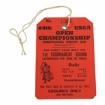 1964 US Open Championship at Congressional Country Club 1st Round Ticket #1095
