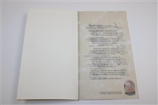 Jesper Parnevik, Ben Crenshaw, and Lehman Signed 1999 Ryder Cup Dinner Menu JSA ALOA