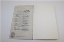 Jesper Parnevik, Ben Crenshaw, and Lehman Signed 1999 Ryder Cup Dinner Menu JSA ALOA