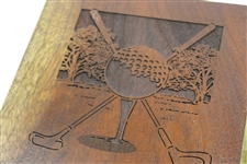 Chi Chi Rodriguez's 1985 Lindell Hospital Token of Appreciation Gifted Golf Themed Clock in Box