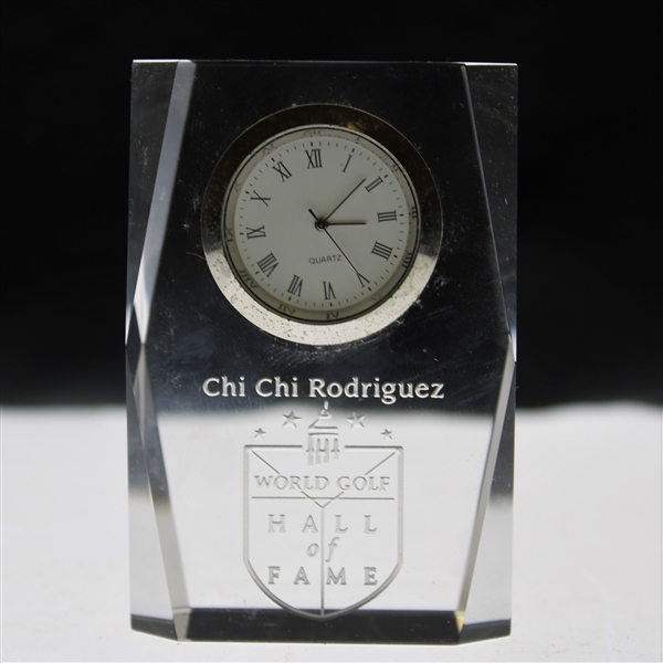 Chi Chi Rodriguezs Prism World Golf Hall of Fame Quartz Clock in Box