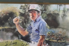 Gary Player Signed Mary Kenyon Framed Print - Personalized to Doug Sanders JSA ALOA