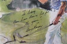 Gary Player Signed Mary Kenyon Framed Print - Personalized to Doug Sanders JSA ALOA