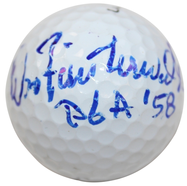 Dow Finsterwald Signed Titleist Logo Golf Ball with PGA 58 JSA ALOA