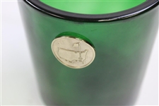 Classic Augusta National Emerald Green with Circle Logo Glass Candle Holder