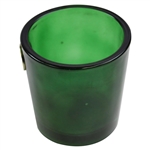 Classic Augusta National Emerald Green with Circle Logo Glass Candle Holder