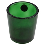 Classic Augusta National Emerald Green with Circle Logo Glass Candle Holder