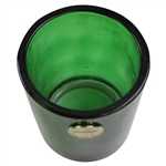 Classic Augusta National Emerald Green with Circle Logo Glass Candle Holder