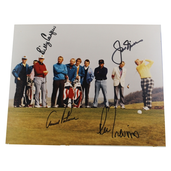 Arnold Palmer, Jack Nicklaus, Billy Casper & Lee Trevino Signed Ryder Cup Photo JSA ALOA