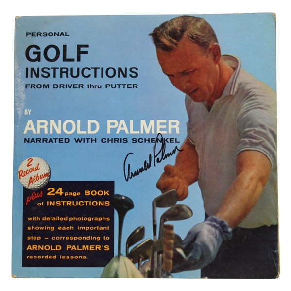 Arnold Palmer Signed 1962 Arnold Palmer Personal Golf Instructions Vinyl Record Album JSA ALOA