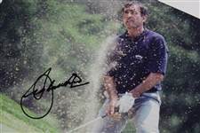 Seve Ballesteros Signed Masters Sand Blast Photo JSA ALOA