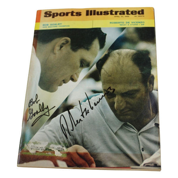 Roberto de Vicenzo & Bob Goalby Signed 1968 Masters Recap Sports Illustrated Magazine JSA ALOA