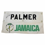 Arnold Palmer Signed Used PALMER Mazda Champions Jamaica Caddy Bib Nameplate JSA ALOA