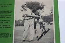 Arnold Palmer Signed 1954 Golf World Amateur Magazine Cover JSA ALOA