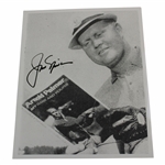 Jack Nicklaus Signed B&W Photo Reading Arnold Palmer Book JSA ALOA