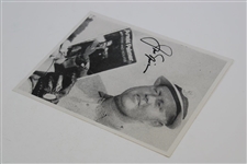 Jack Nicklaus Signed B&W Photo Reading Arnold Palmer Book JSA ALOA