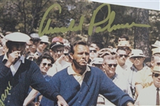 Ben Hogan & Arnold Palmer Signed 1966 Masters 'Smoking' Photo In Gold Marker JSA ALOA