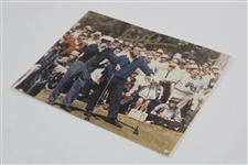 Ben Hogan & Arnold Palmer Signed 1966 Masters 'Smoking' Photo In Gold Marker JSA ALOA