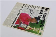 Tiger Woods Signed 1996 US Amateur Golf Week Magazine Cover JSA ALOA