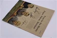Arnold Palmer, Jack Nicklaus & Gary Player Signed Magazine Page JSA ALOA