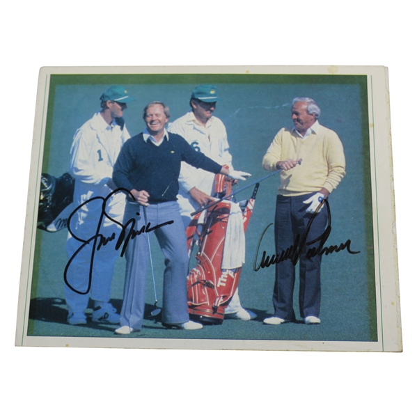 Arnold Palmer & Jack Nicklaus Signed Masters Tournament Mounted Magazine Clipping JSA ALOA