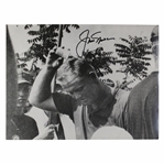 Jack Nicklaus Signed Dixie Cup of Water on Head B&W Photo JSA ALOA