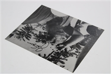 Jack Nicklaus Signed Dixie Cup of Water on Head B&W Photo JSA ALOA