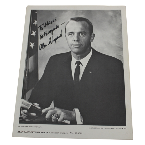 Alan Shepard Signed & Personalized B&W Publicity Photo JSA ALOA