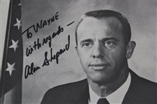 Alan Shepard Signed & Personalized B&W Publicity Photo JSA ALOA