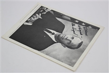 Alan Shepard Signed & Personalized B&W Publicity Photo JSA ALOA