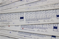 Fifty-Seven (57) 1989 Bank of Boston Classic official Used Scorecards