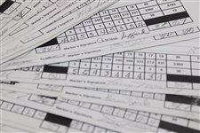 Fifty-Five (55) 1995 BellSouth Senior Classic official Used Scorecards