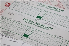 Seventeen (17) 1995 Mercedes Championship official Used Scorecards