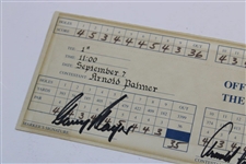Arnold Palmer And Gary Player Signed 1986 Chrysler Cup Scorecard JSA ALOA