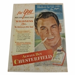 Ben Hogan Signed Chesterfield Cigarette Advertising Page JSA ALOA