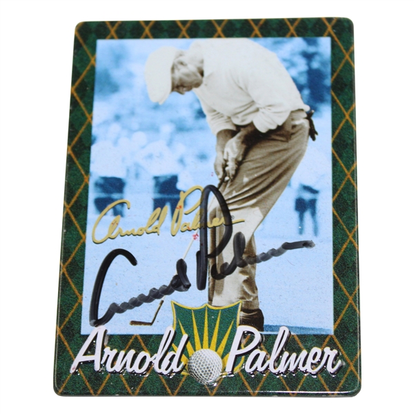 Arnold Palmer Signed Metallic Golf Card JSA ALOA
