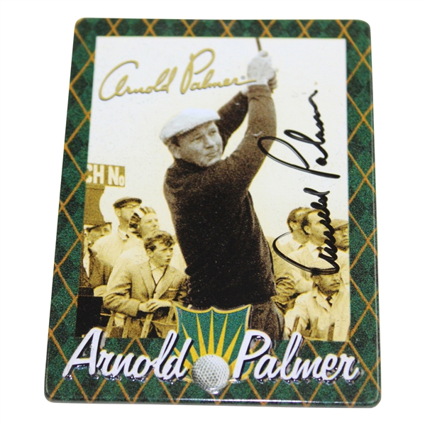 Arnold Palmer Signed Metallic Golf Card JSA ALOA