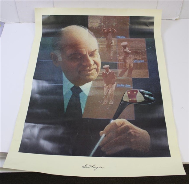 Ben Hogan Observing Club Poster with Major Victory Images 