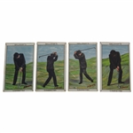 Four (4) 1917 Gallahers J. Braid Sports Series Tobacco Golf Cards