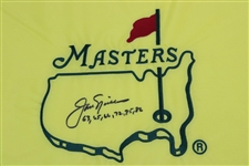 Jack Nicklaus Signed Undated Masters Embroidered Flag with Years Won JSA ALOA