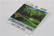 Trevor Immelman Signed 2008 Masters SERIES Badge #R07823 JSA ALOA
