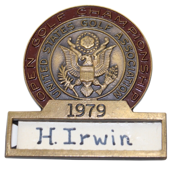 Champion Hale Irwins 1979 US Open at Inverness Contestant Badge 
