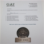 Hale Irwin's 2000 US Open at Pebble Beach Contestant Badge 