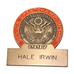 Hale Irwins 1997 US Senior Open at Olympia Fields Contestant Badge 
