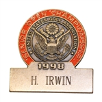 Champion Hale Irwins 1998 US Senior Open at Riviera Contestant Badge 