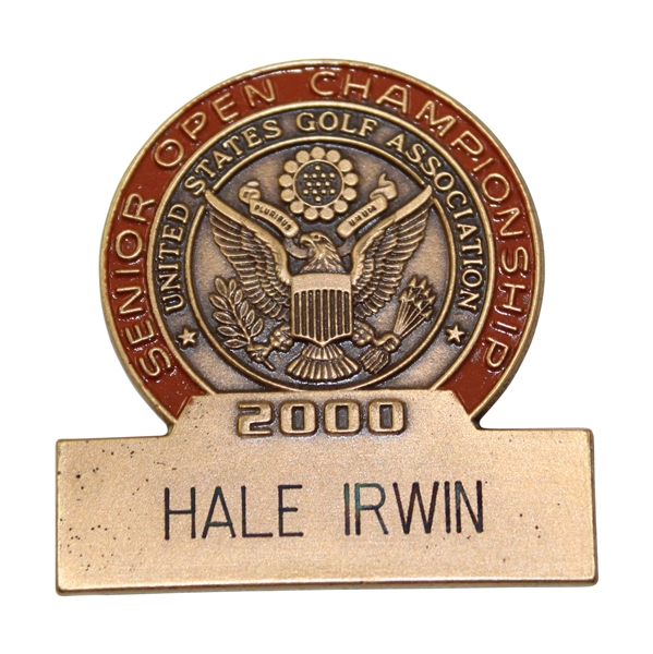 Champion Hale Irwins 2000 US Senior Open at Saucon Valley Contestant Badge - USGA Scoring Record (-17)
