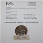 Champion Hale Irwin's 2000 US Senior Open at Saucon Valley Contestant Badge - USGA Scoring Record (-17)