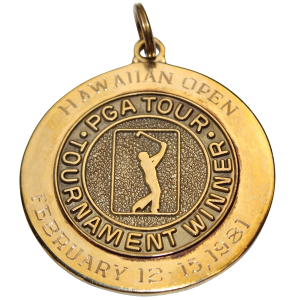 Champion Hale Irwins 1981 Hawaiian Open 10k Gold Winners Medal
