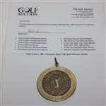 Champion Hale Irwin's 1981 Hawaiian Open 10k Gold Winners Medal