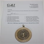 Champion Hale Irwin's 1984 Bing Crosby National Pro-Am 10k Gold Winners Medal
